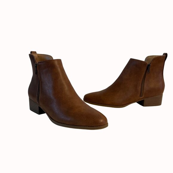 Wonderly Missy Brown Ankle Boots Womens Size 9M Side Zip Fall Fashion - Picture 14 of 14